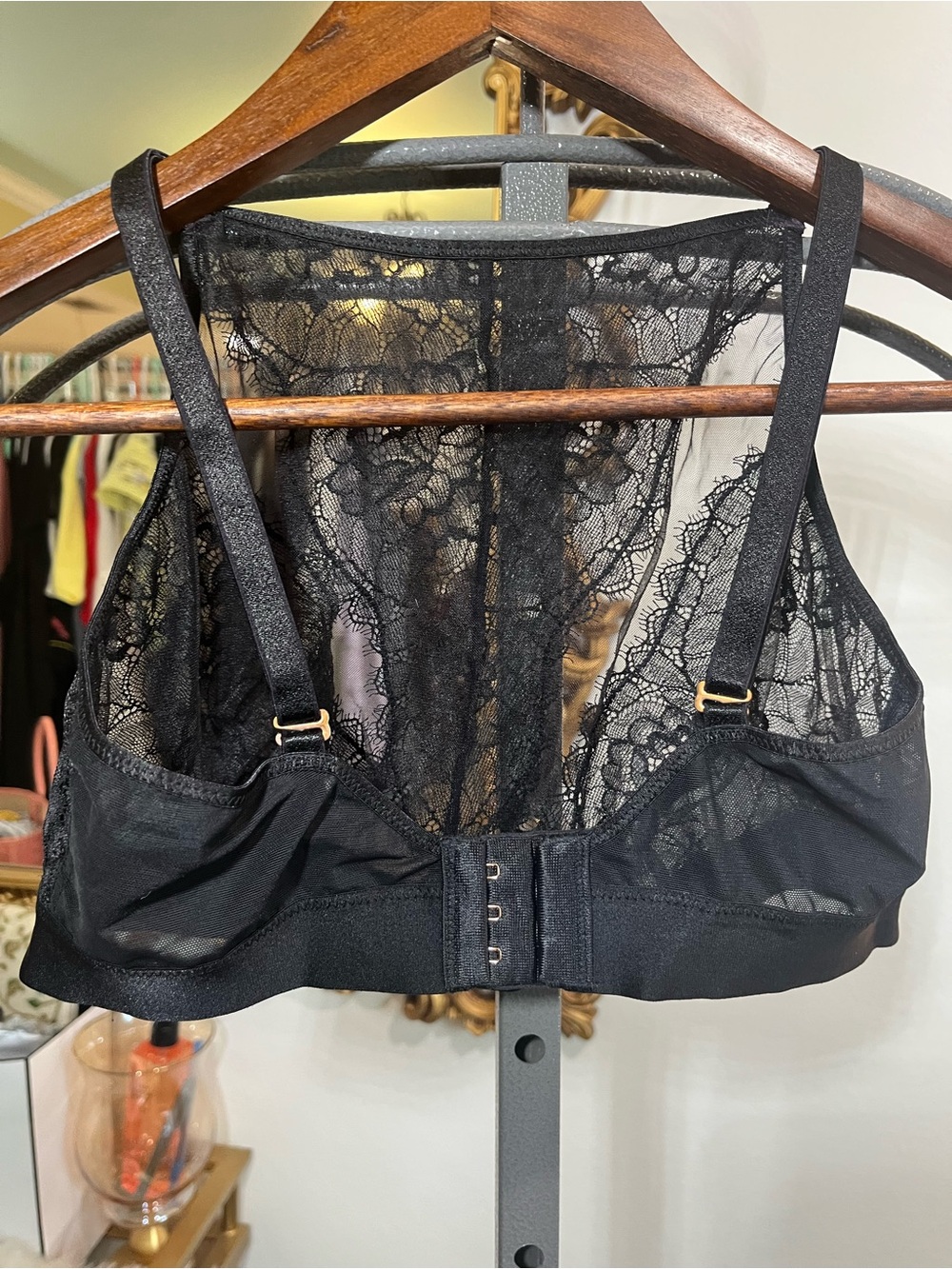 Soma Breathtaking High Neck Sheer Lace Bralette Size Medium - Picture 8 of 15